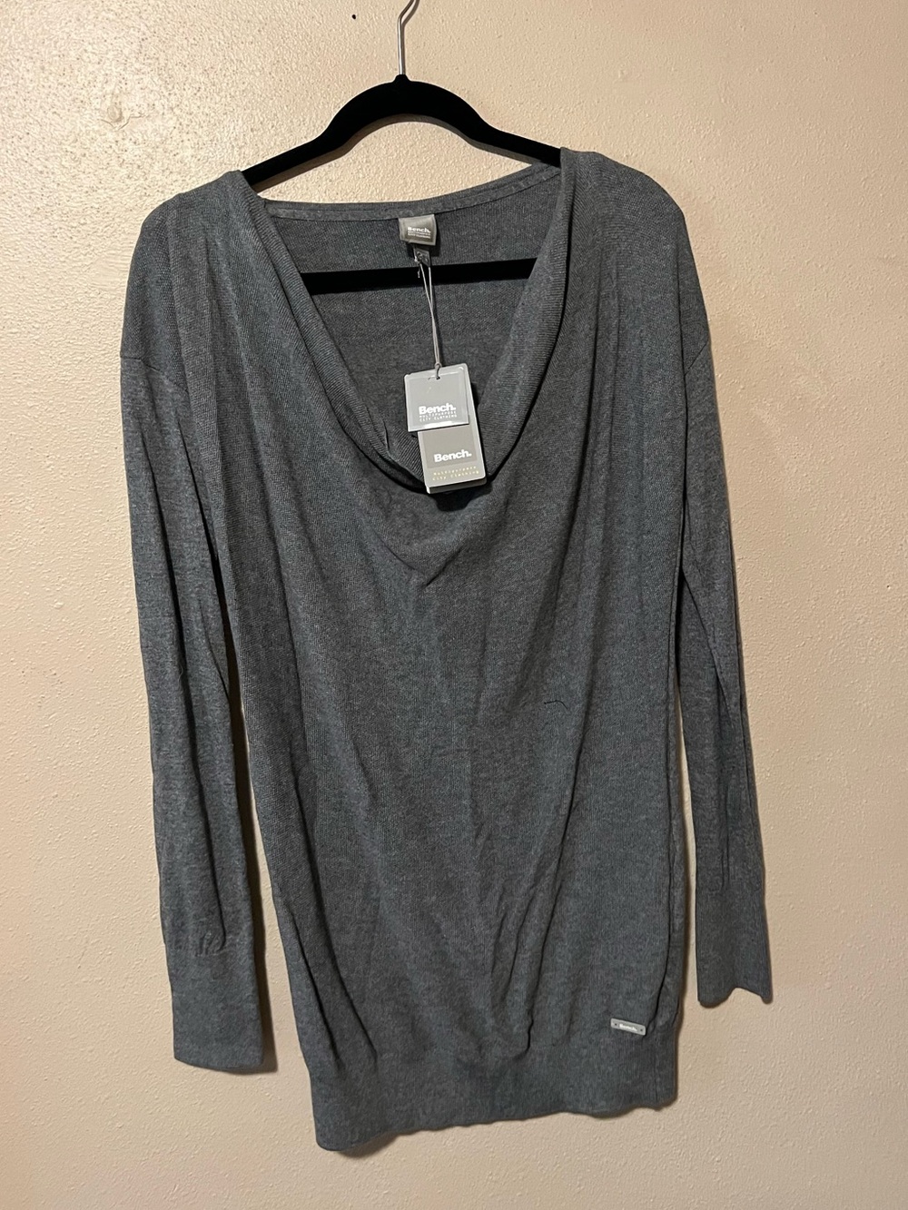 Bench Gray V-Neck Long Sleeve Pullover